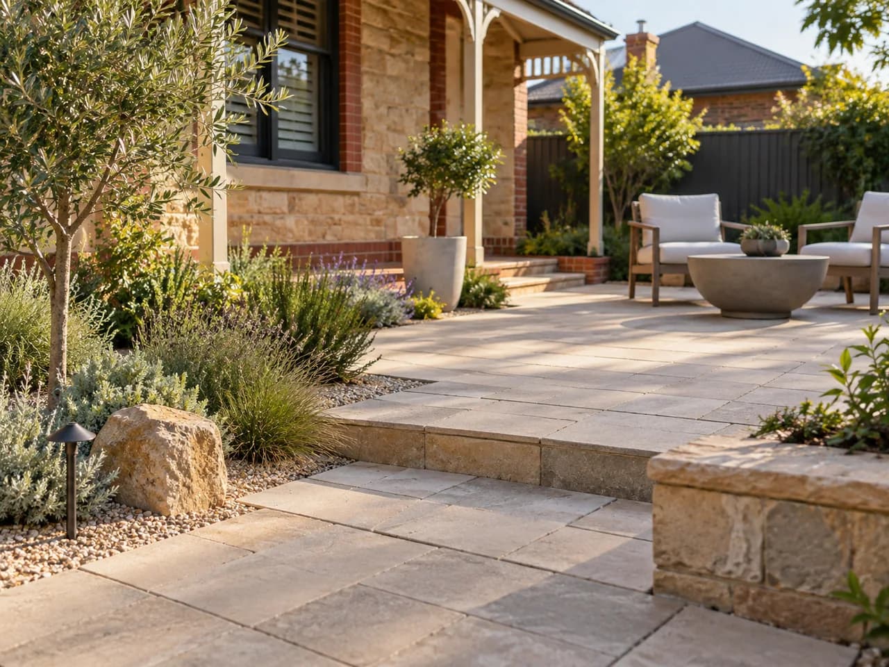 Illustrative landscape construction services in Adelaide
