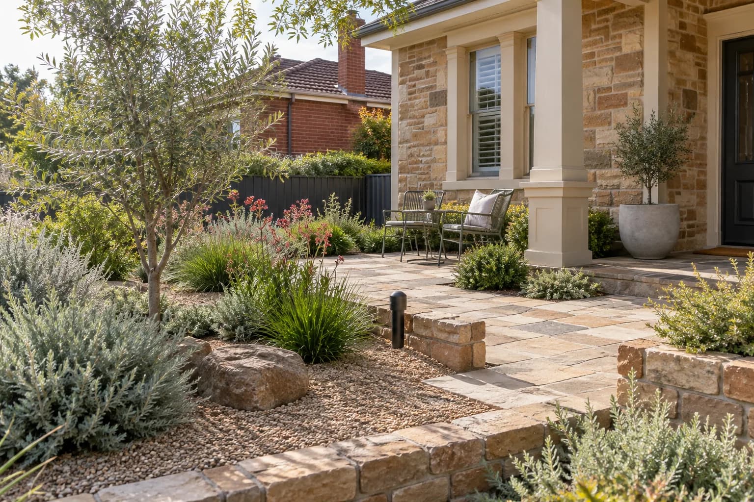 Illustrative outdoor living setting in Adelaide